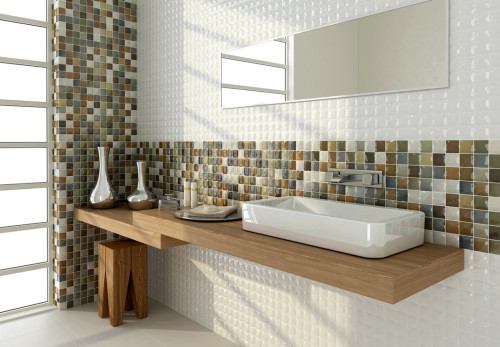 Дизайн ванної кімнати з мозаїкою - фото