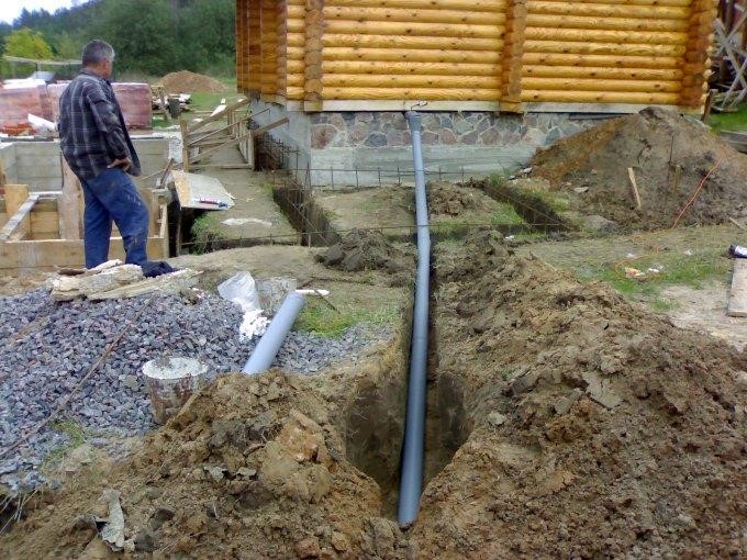 Монтаж зовнішньої каналізації в приватному будинку