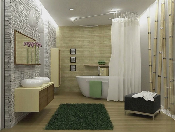 Хтось вважає за краще робити оформлення ванної кімнати в етностилі, наприклад, японською, китайською, скандинавському